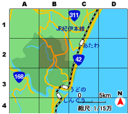 尾崎洋裁教室への地図