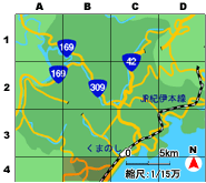 熊野市歴史民俗資料館への地図