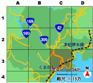 熊野牛の下岡精肉店への地図
