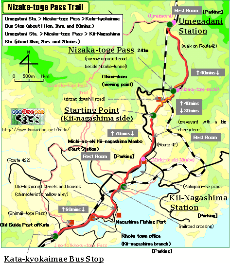 Nizaka-toge Pass Map