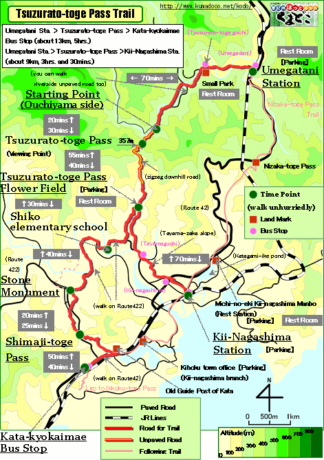 Tsuzurato-toge Pass Map