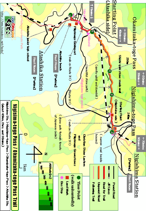 Nigishima-toge Pass Map