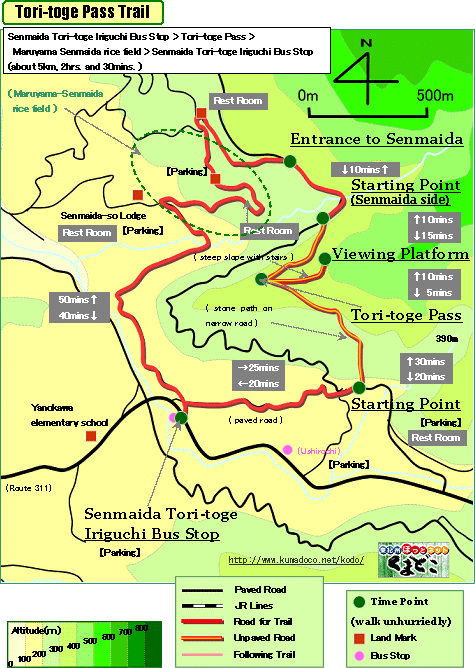 Tori-toge Pass Map