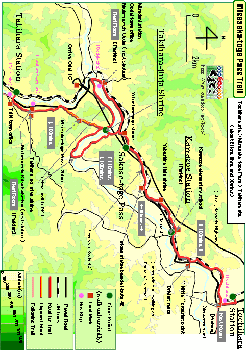 Misesaka-toge Pass Map