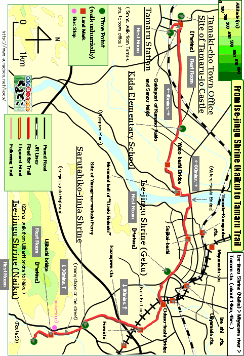 From Naiku to Tamaru trail Map